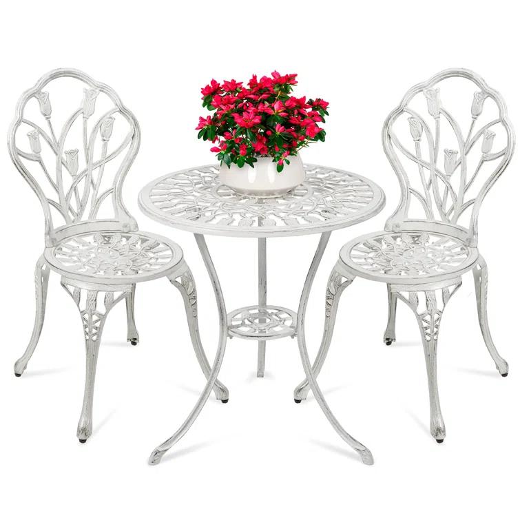 Fleur De Lis Living Stambaugh 2 - Person Patio Dining Set with Round Table
