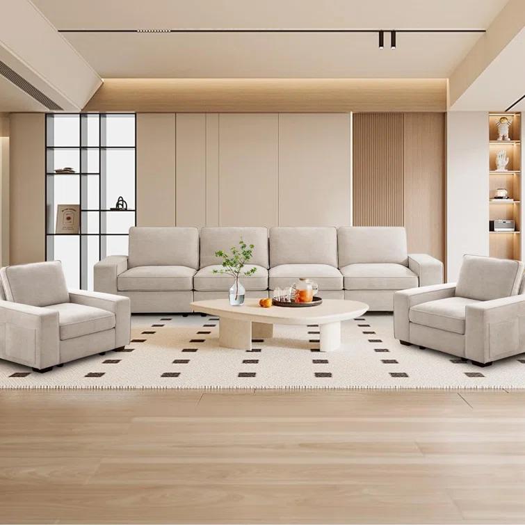 Latitude Run® Upholstered Sofa with Removable Covers & Seat Storage