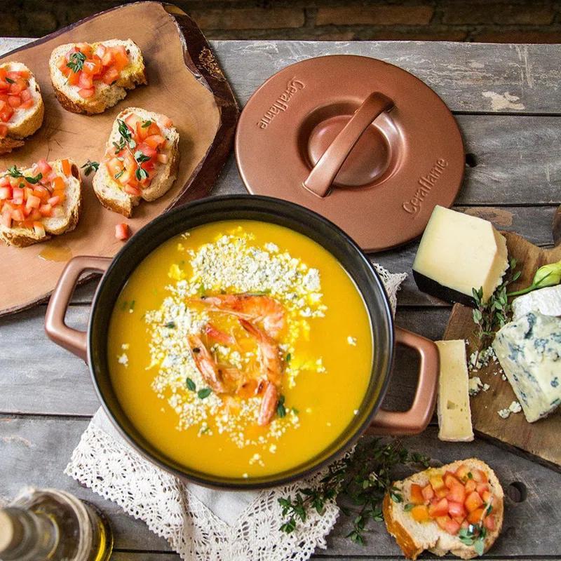 CERAFLAME Duo 9 Piece Ceramic Cookware Set - Ceramic Lid