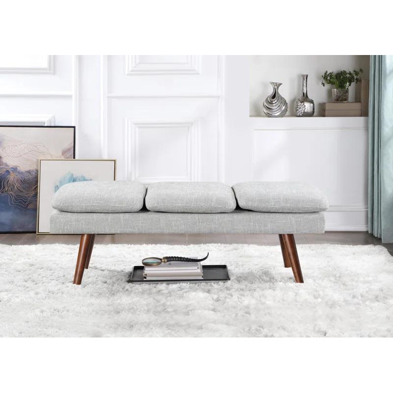 George Oliver Raynika 54" Mid-Century Bench
