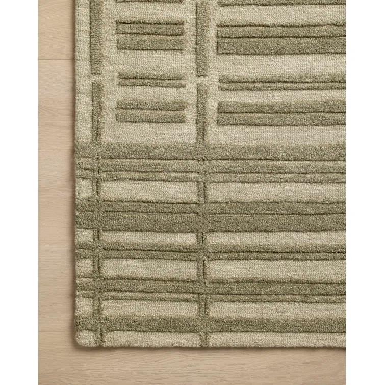Bradley II Hand-Tufted Wool Rug by Chris Loves Julia x Loloi - Sage and Olive / 3' x 7' Runner