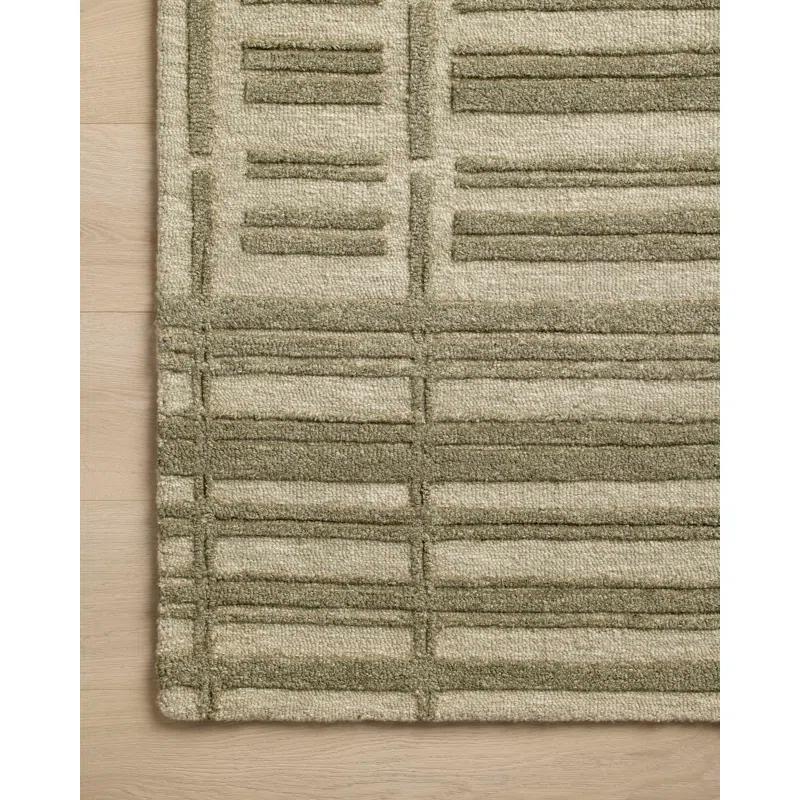 Bradley II Hand-Tufted Wool Rug by Chris Loves Julia x Loloi - Sage and Olive / 8'6" x 11'6"