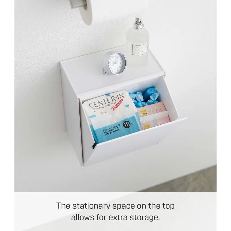 Yamazaki Home Tower Yamazaki Home Wall Mounted Storage Or Trash Bin, Small Wastebasket