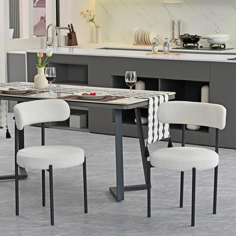 Boucle Dining Chairs Set of 2 (Set of 2)
