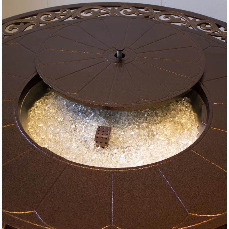 Ebern Designs Sorrels Aluminum Propane Fire Pit Table