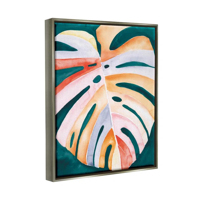 Stupell Industries " Tropical Monstera Leaf " by Jennifer Paxton Parker Painting Print