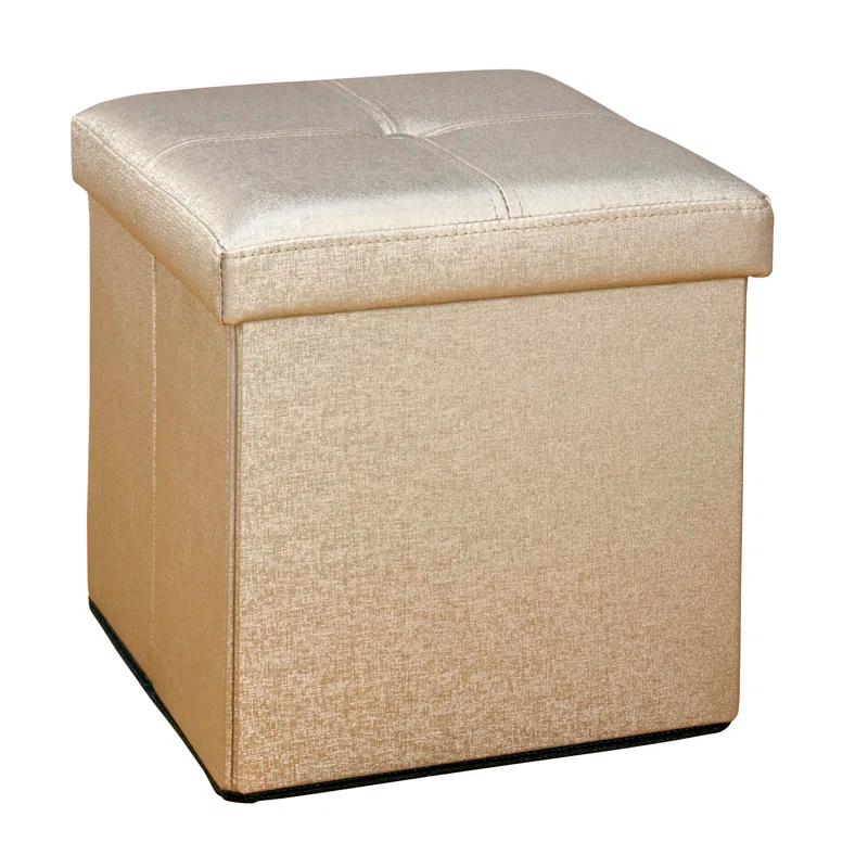 Simplify Luxora Faux Leather Ottoman