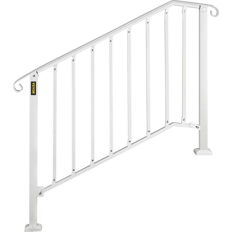 VEVOR Hand Rails for Outdoor Steps, Wrought Iron Railing, Porch And Stair Railing Kit