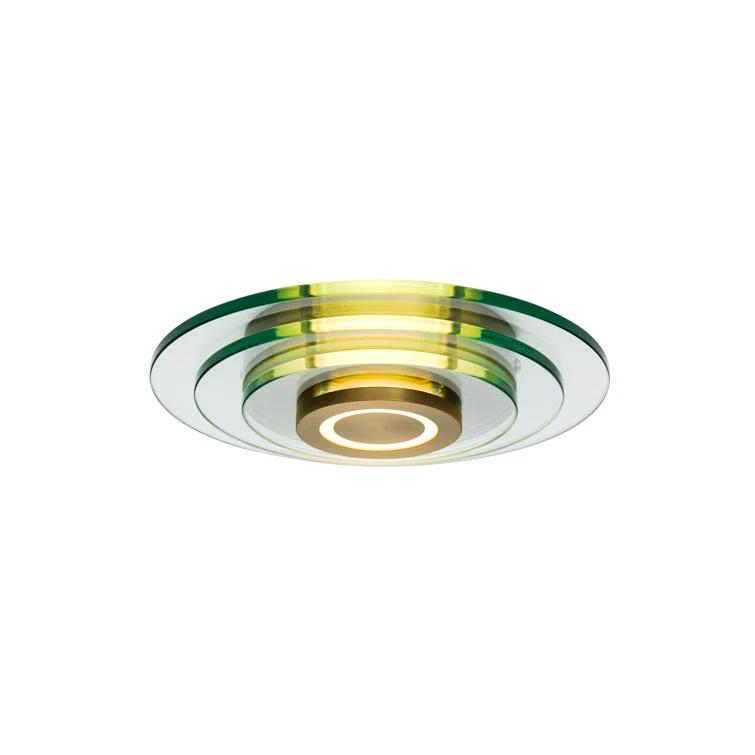 Clear Glass and Brass Modern Dimmable LED Wall Sconce