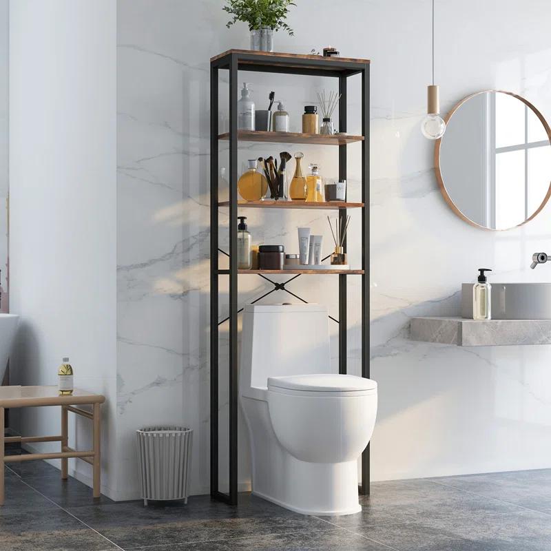 17 Stories Gafita Steel Freestanding Over The Toilet Storage