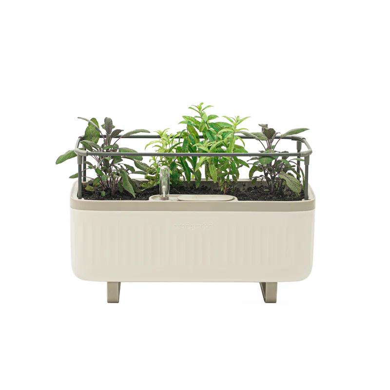 Vego Garden Mini Herb Plastic Outdoor Pot Planter with Trellis