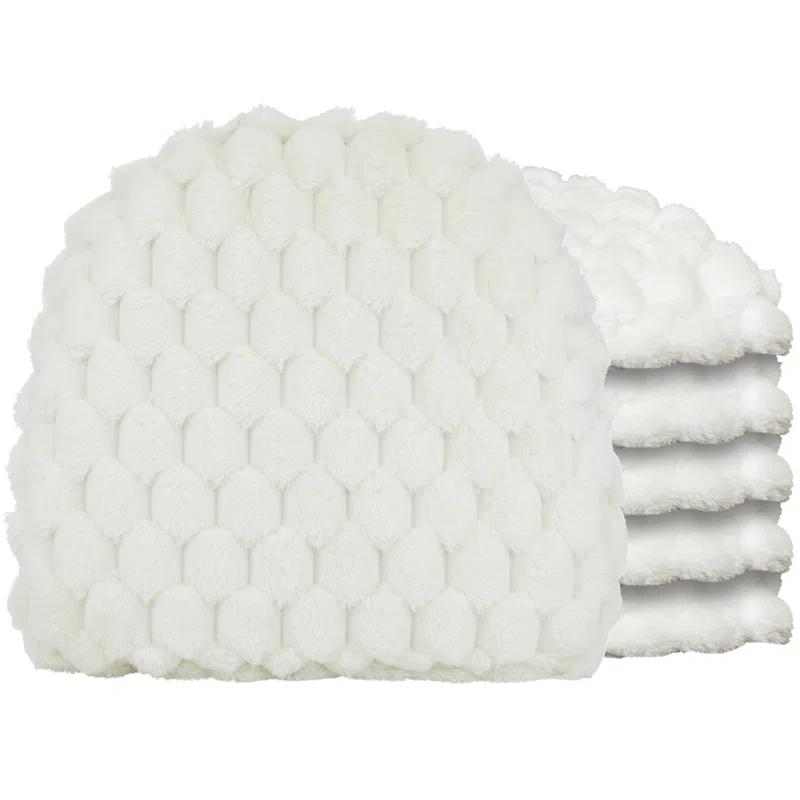 Klear Vu Klear Vu The Gripper Non Slip Chair Cushions, Soft & Comfortable Seat Pads, for Kitchen, Dining or Office, Podcast White, Set of 6 (Set of 6)