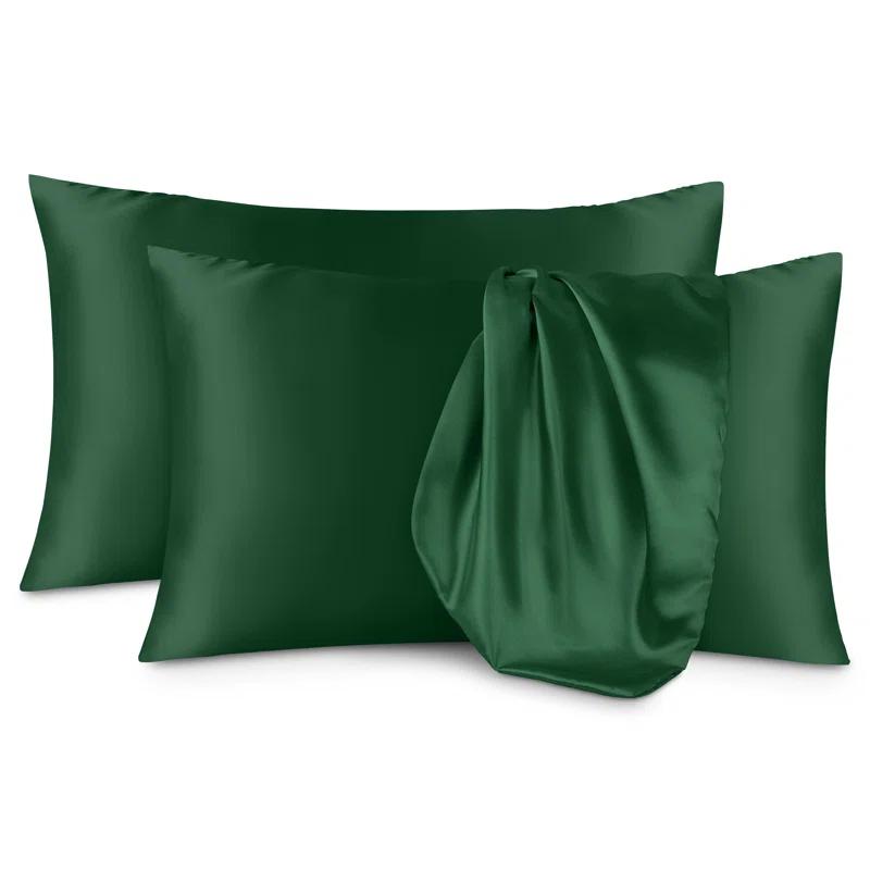 Bare Home Soft Poly Satin Pillowcase Set