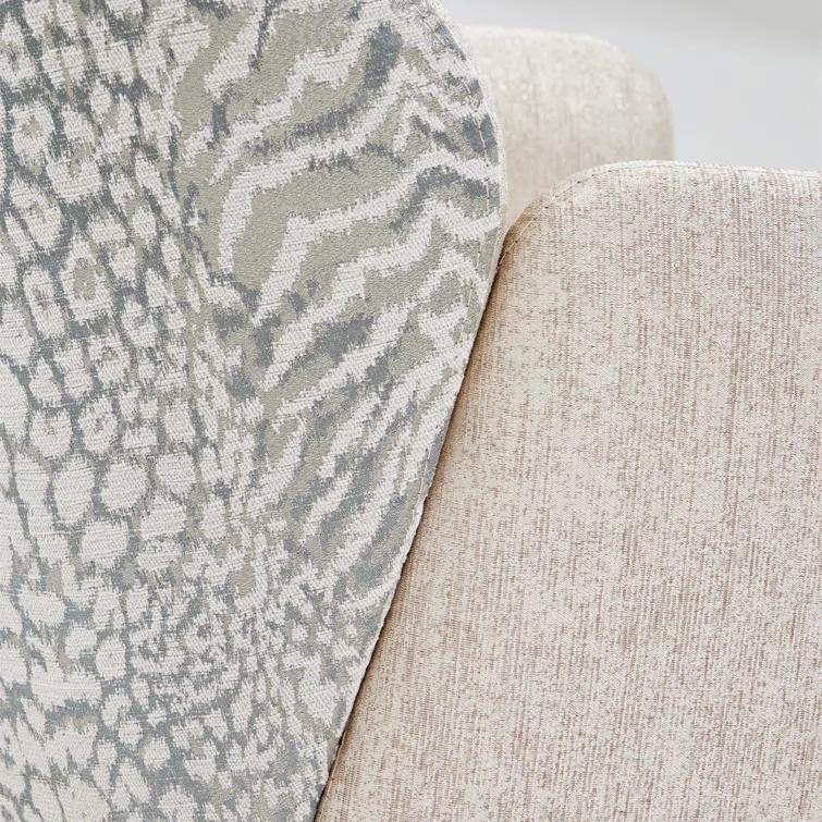 Michael Amini Lisbon Dining Arm Chair - Silken Matte Cream