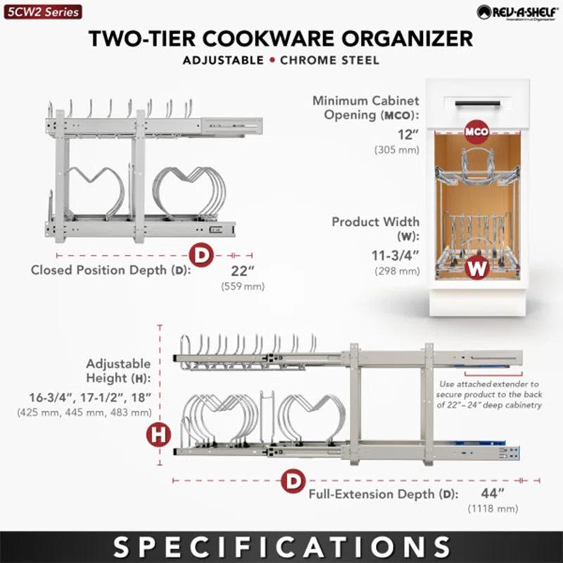 Rev-A-Shelf Rev-A-Shelf Pullout Cabinet Pot and Pan Organizer