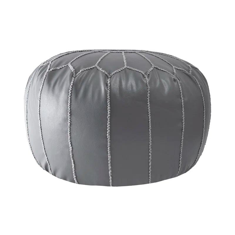 Dakota Fields Faux Leather Pouf
