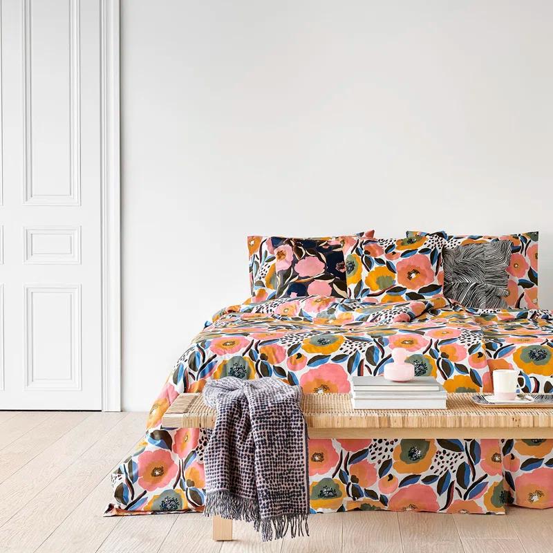 Marimekko Rosarium Cotton Pink Duvet Cover Set