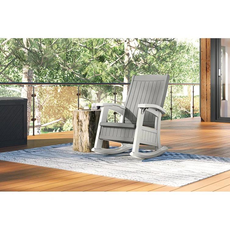 Suncast Suncast Outdoor Rocking Chair with Storage