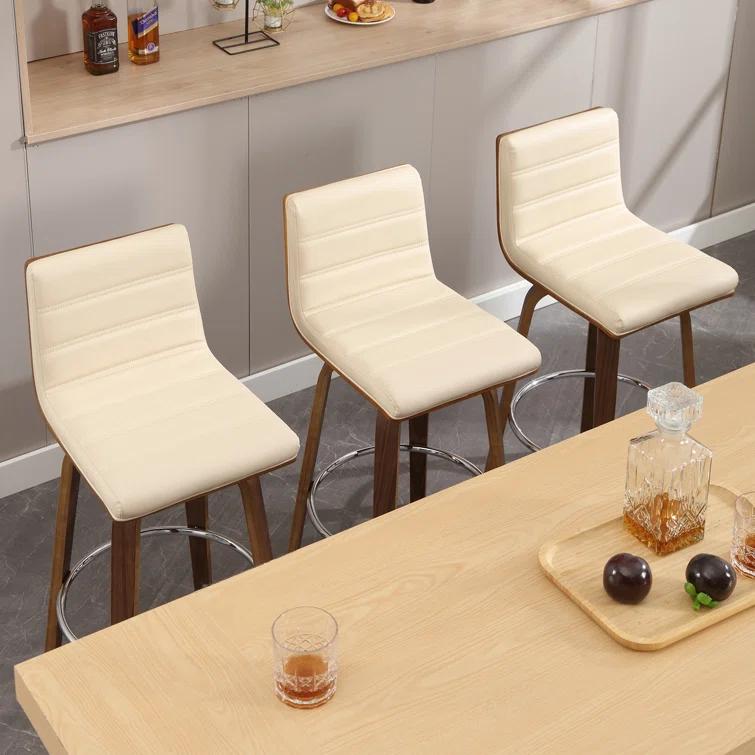 Corrigan Studio® Upholstered Swivel Stool (Set of 2)