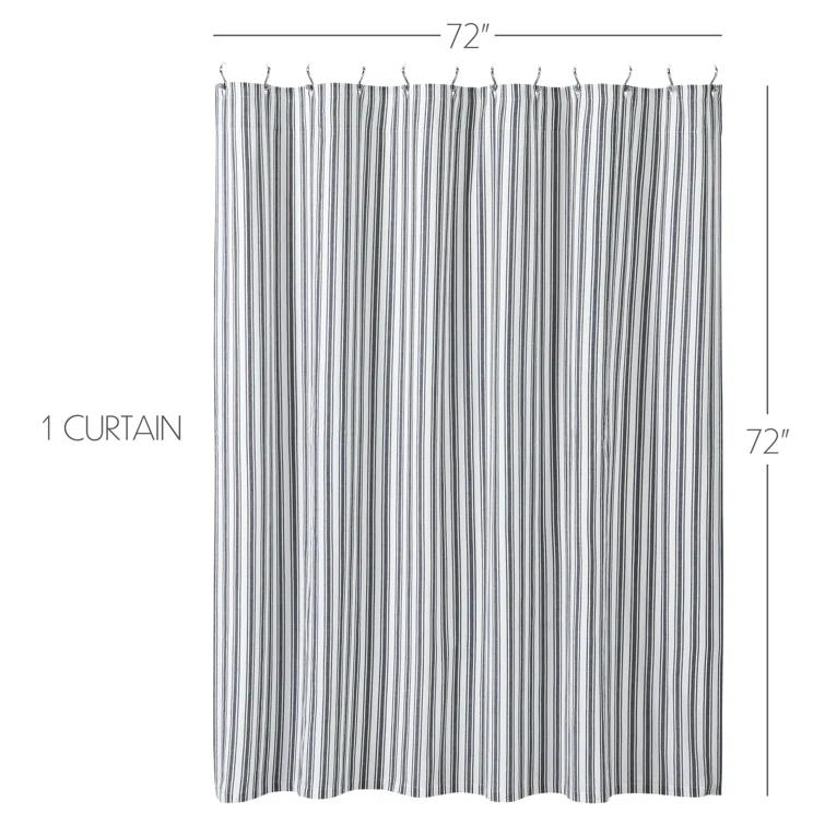 VHC Brands Sawyer Mill Cotton Striped Shower Curtain
