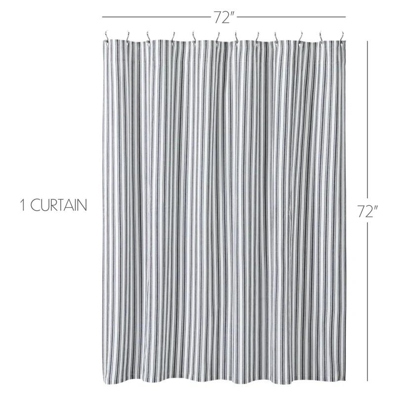 VHC Brands Sawyer Mill Cotton Striped Shower Curtain