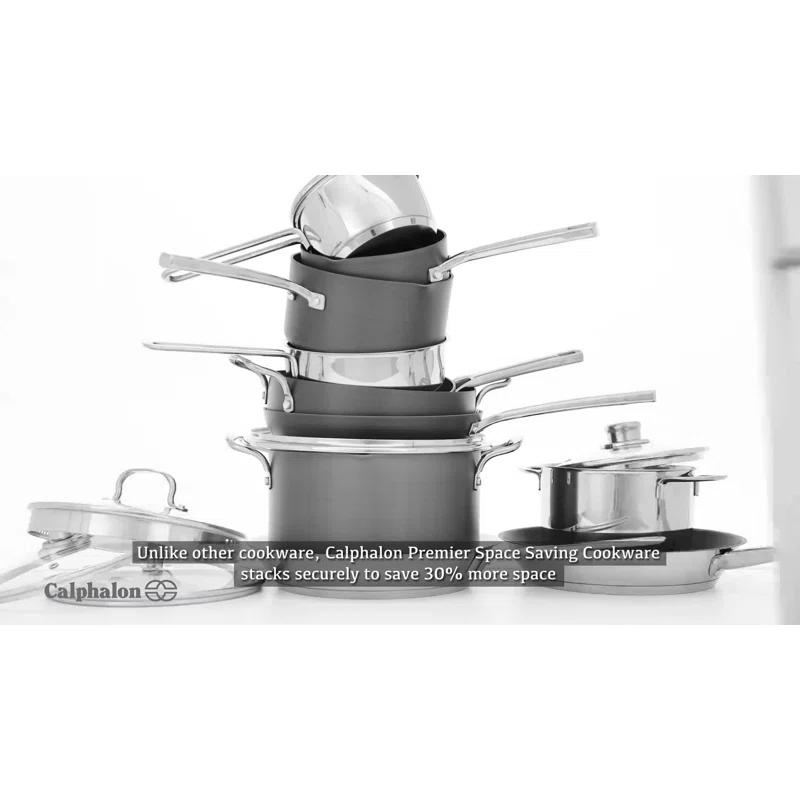 Calphalon ® Premier 10-Piece Space-Saving Stainless Steel Cookware Set