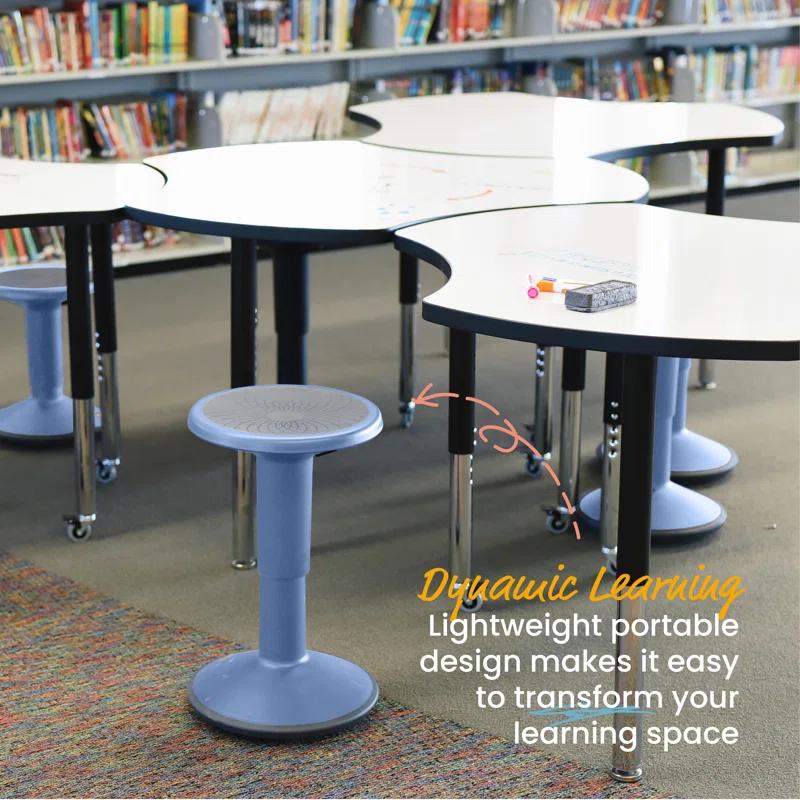 ECR4Kids ECR4Kids SitWell Wobble Stool, Adjustable Height, Active Seating