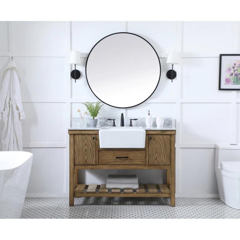 Elegant Kitchen and Bath Elegant Kitchen and Bath 42 Inch Single Bathroom Vanity in Driftwood with Backsplash