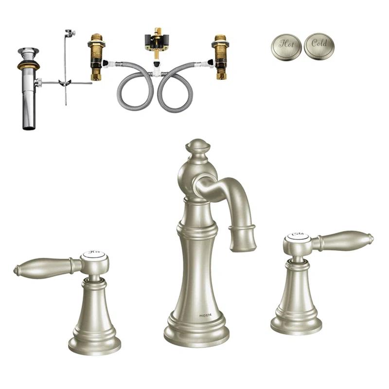 Weymouth Widespread Bathroom Faucet with Drain Assembly