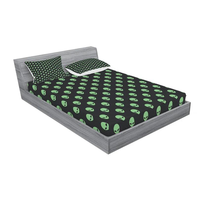Ambesonne Alien Microfiber Sheet Set