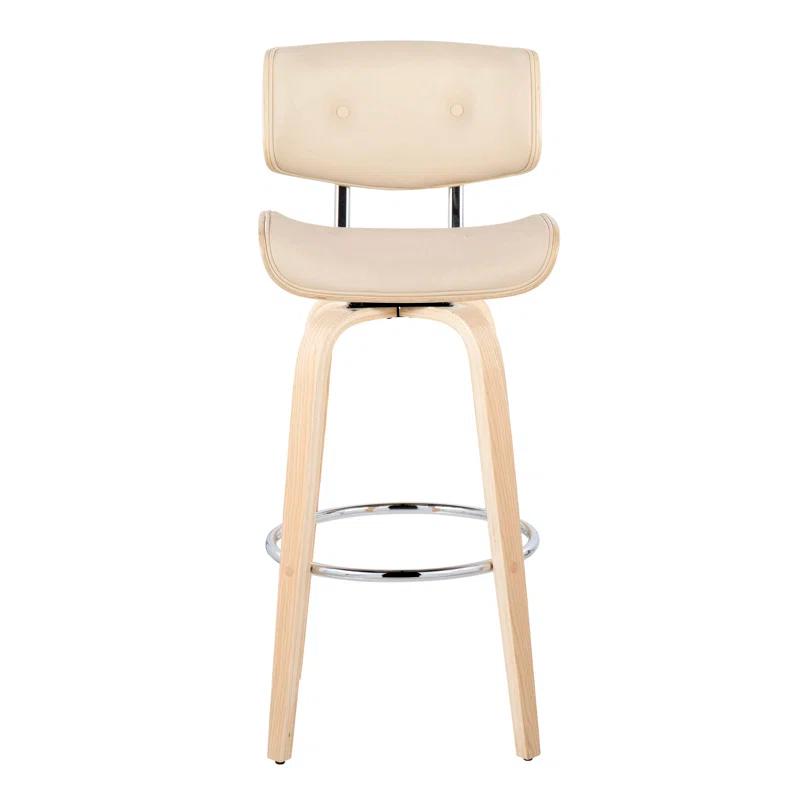 George Oliver Lakyia Swivel Upholstered Counter Stool (Set of 2)