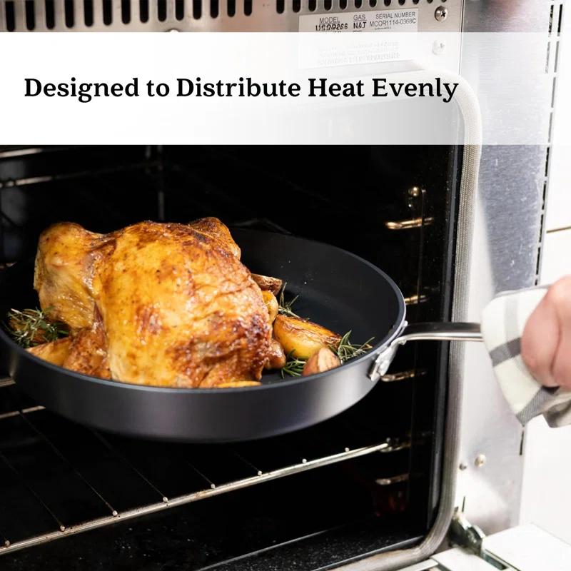 Alva Alva Maestro 3-Piece Premium Ceramic Nonstick Cookware Set - Professional Frying Pan & 3.5 Qt Saute Pan, Non-Toxic PFAS/PFOA/PTFE-Free - Induction & All Stovetop Compatible, Oven Safe Stay-Cool Handle