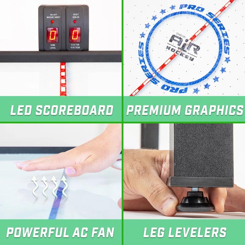 GoSports GoSports 54 Inch Air Hockey Arcade Table for Kids & Adults - Black