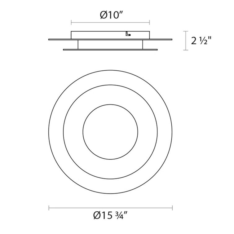 Offset Glass LED Flush Mount