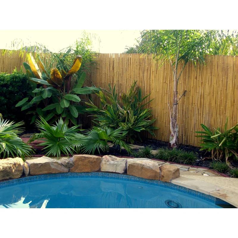 Backyard X-Scapes Natural Bamboo Fencing Decorative No Dig Fence Panels 3/4" D