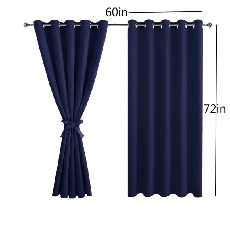Eider & Ivory™ Tarrants Polyester Room Darkening Curtain Pair (Set of 2)