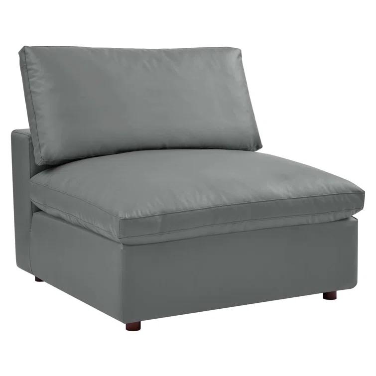 Modway Modway Commix Down Filled Overstuffed Vegan Leather 5-Piece Sectional Sofa