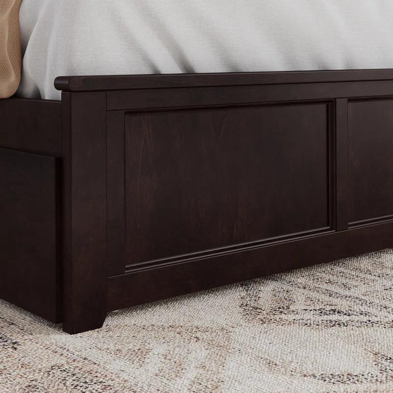 AFI Furnishings Madison Solid Wood Platform Bed with Matching Footboard & Storage Drawers