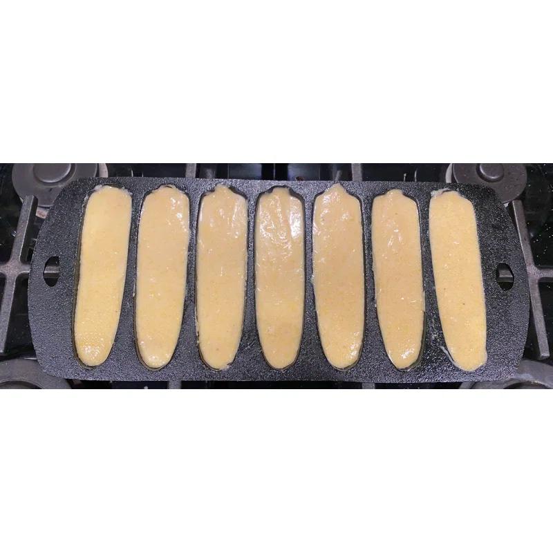 King Kooker King Kooker Seasoned Cast Iron Cob-Shaped Cornbread Pan