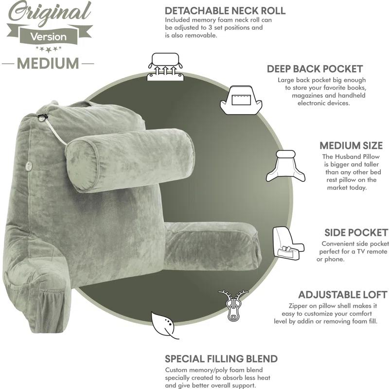 Husband Pillow  Reading Rest Outdoor Pillow Cover & Insert & Reviews | Wayfair