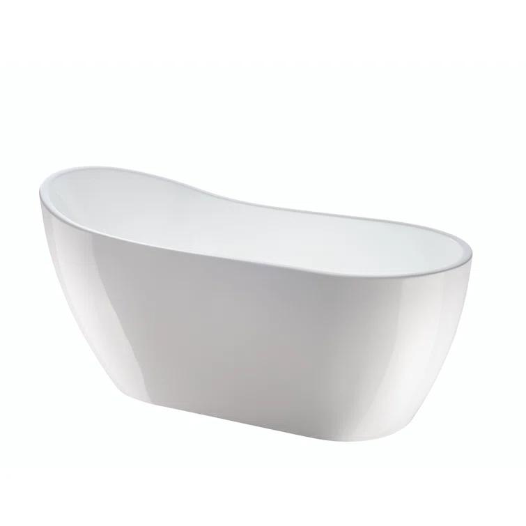 Vanity Art Amara Acrylic Freestanding Soaking Bathtub VA6904-S-MB