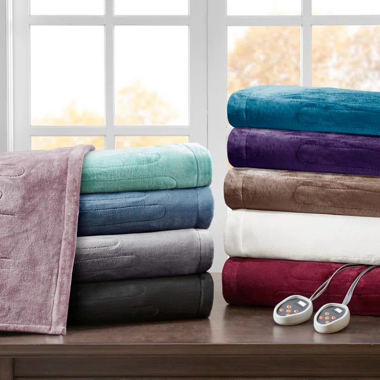 Beautyrest Heated Plush Blanket & Reviews | Wayfair