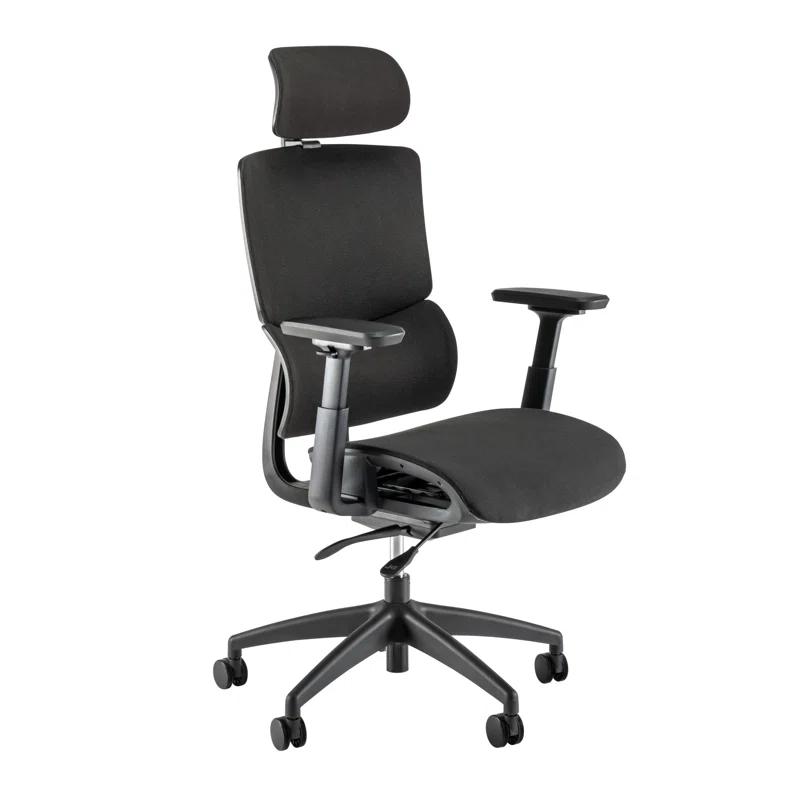 Bush Business Furniture Bush Business Furniture High Back Ergonomic Office Chair With Lumbar Support In Black Fabric, Adjustable Seating For Home And Professional Workspace