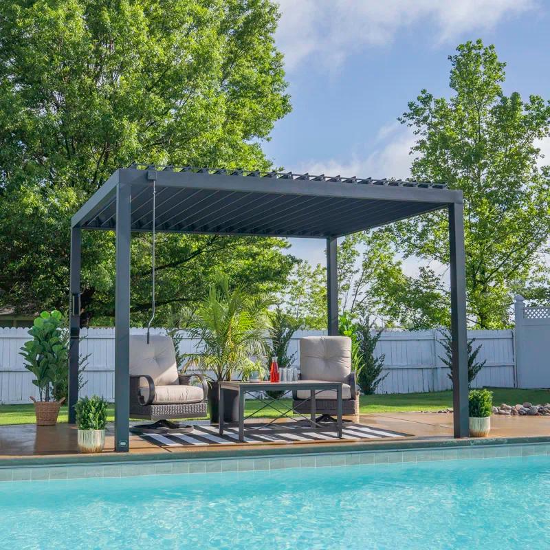Sarasota Steel Louvered Pergola