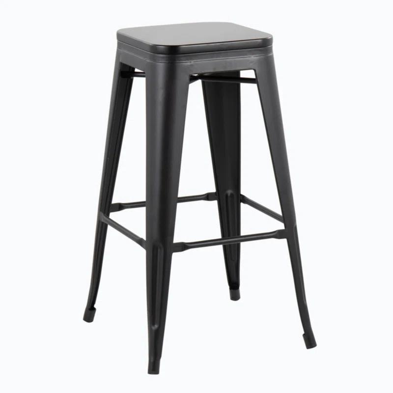 Contemporary Barstool In Steel And Wood By Lumisource - Set Of 2 (Set of 2)