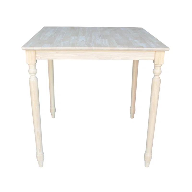 International Concepts Turned Solid Wood Top Dining Table