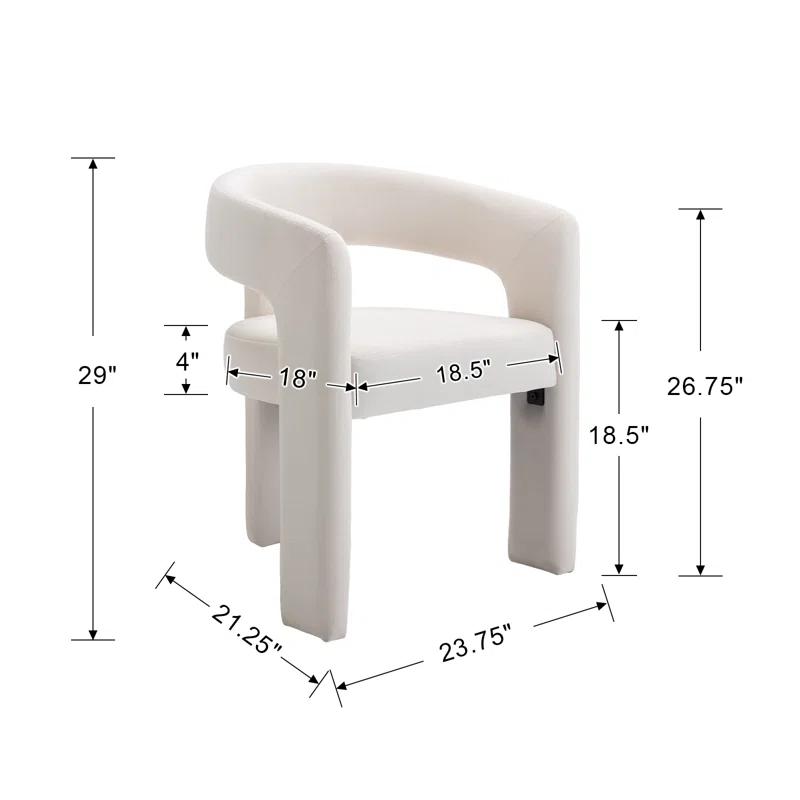 wahson office chair Modern Upholstered Barrel Dining Chairs (Set of 2)
