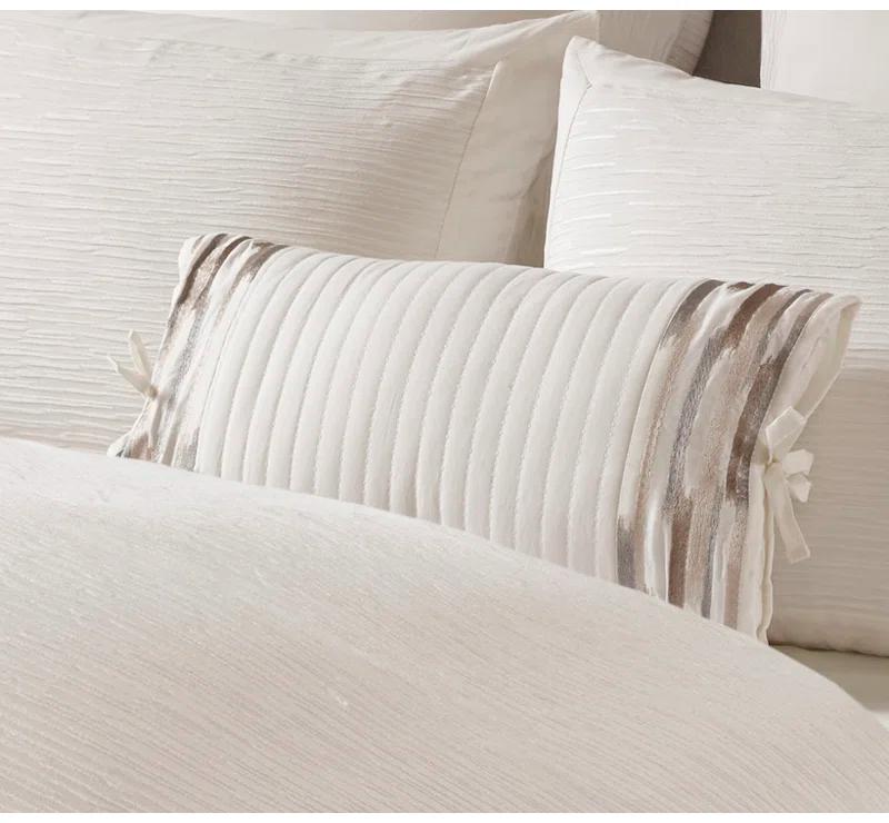 N Natori Hanae Embroidered Cotton Oblong Decorative Pillow