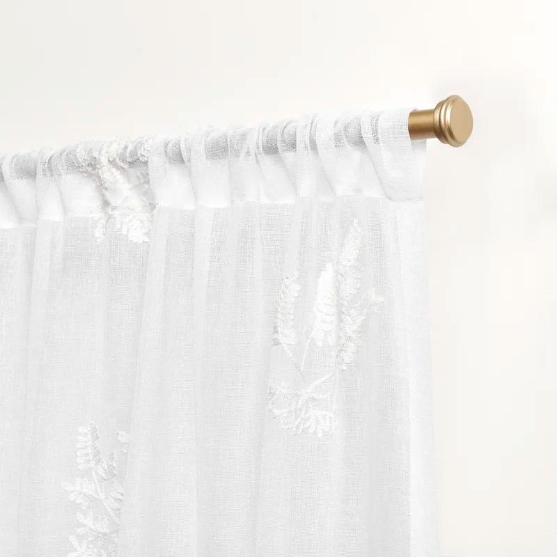 Nicole Miller Nicole Miller New York Mabel Sheer Rod Pocket Curtain Panels Pair (Set of 2)