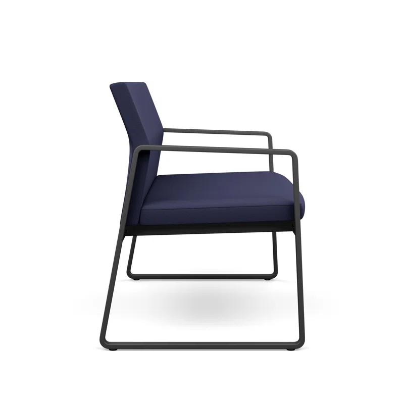 Lesro Gansett Waiting Reception Loveseat Metal Frame No Center Arms